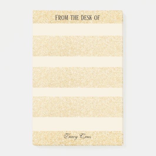 Post-it® Elegant Gold Custom Notes (Devant)