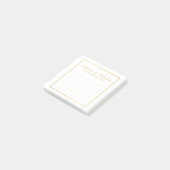 Post-it® Elégant Gold et White Mariage Conseils et souhaits (Incliné)