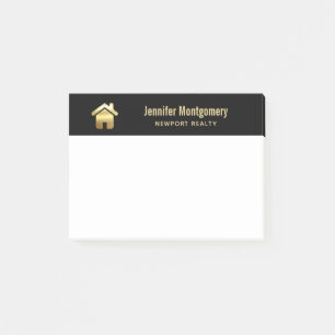 Post-it® Elegant Gold House Symbole Real Estate Design