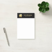 Post-it® Elegant Gold House Symbole Real Estate Design (Bureau)