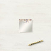 Post-it® Elegant Gold Jewel Flowers Post it Notes (Sur un bureau)