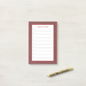 Post-it® Élégant Gris Rouge & Blanc Que Faire (Sur un bureau)