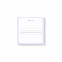 Élégant Lavande Lachée Sticky Note Pad