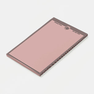 Post-it® Élégant logo professionnel noir et rose personnali