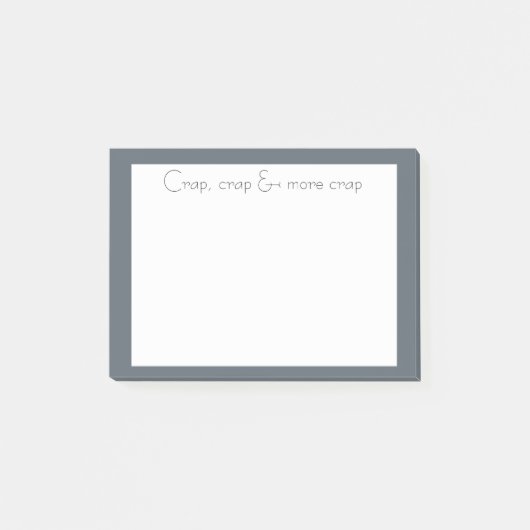 Post-it® Elégant look Crap, Crap & More Crap Fun Cote (Devant)
