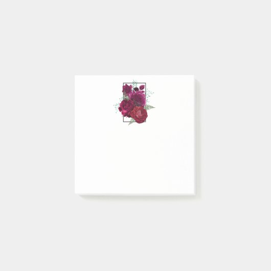Post-it® Elegant Magenta Rose Floral Bouquet (Devant)