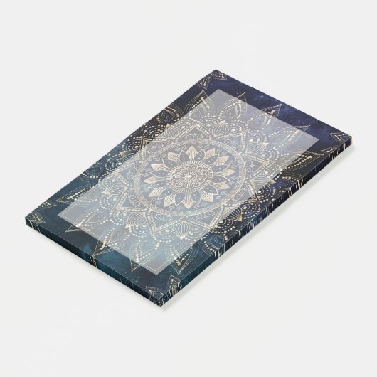 Post-it® Elégant Mandala Gold Blue Galaxy (Incliné)