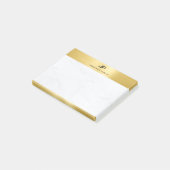 Post-it® Élégant Marbre blanc Gold Modèle moderne tendance (Incliné)