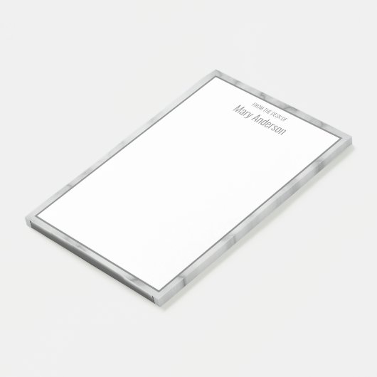 Post-it® Elégant marbre gris Faux Du bureau de (Incliné)