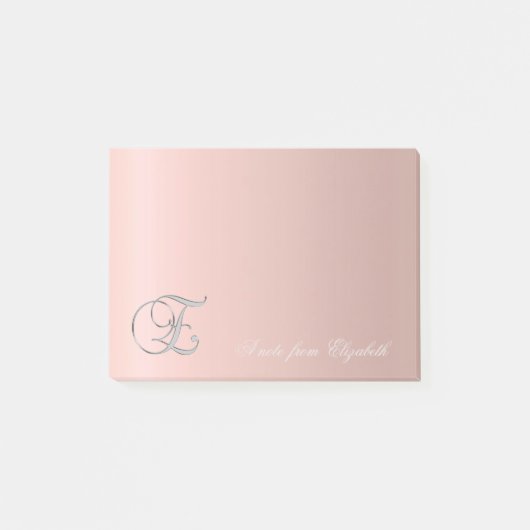 Post-it® Élégant Mignon Chic Féminin - Monogramme (Devant)