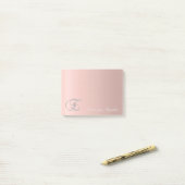 Post-it® Élégant Mignon Chic Féminin - Monogramme (Sur un bureau)