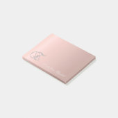 Post-it® Élégant Mignon Chic Féminin - Monogramme (Incliné)