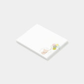 Post-it® Élégant Mignon Ours Blonde Fille Monogramme (Incliné)