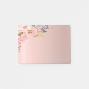 Post-it® Élégant mignon stylé Fleurs d'Aquarelle Fille