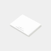 Post-it® Élégant mignon stylé Monogramme de fille Bureau (Incliné)