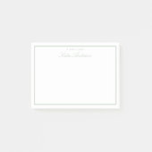 Post-it® Élégant Minimal Classique Script Vert Sauge (Devant)