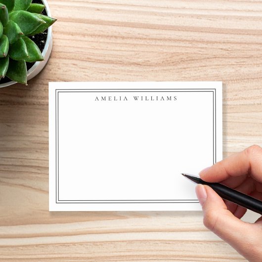 Post-it® Elegant Minimalist Black and White Two Border