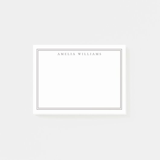 Post-it® Elegant Minimalist Brown Two Border (Devant)