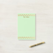 Post-it® Elegant Minimalist Gold Accent Mint Green  (Sur un bureau)