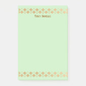 Post-it® Elegant Minimalist Gold Accent Mint Green  (Devant)