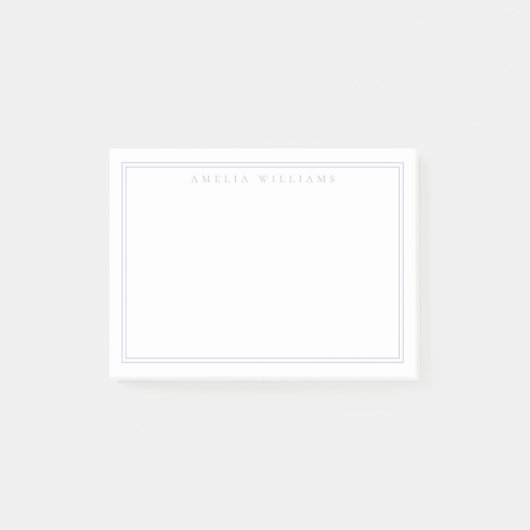 Post-it® Elegant Minimalist Lavender Monogram (Devant)