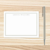 Post-it® Elegant Minimalist Olive Green Two Border