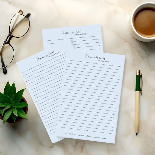 Post-it® Élégant minimaliste bleu