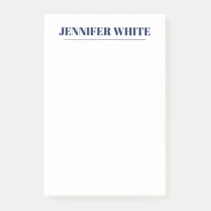 Post-it® Elégant minimaliste bleu et blanc clair rétro