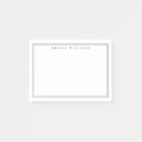 Élégant Minimaliste Brun Deux Bordures
