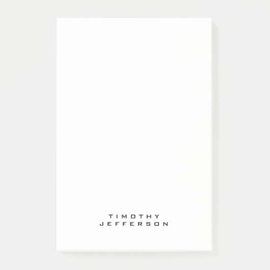 Post-it® Élégant minimaliste moderne Nom propre (Devant)