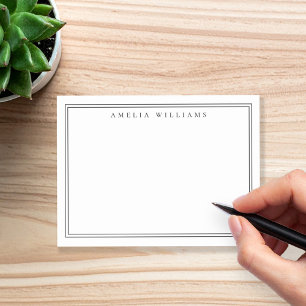 Post-it® Élégant Minimaliste Noir et Blanc Deux Bordures