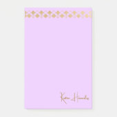 Post-it® Élégant minimaliste Or Accent rose (Devant)