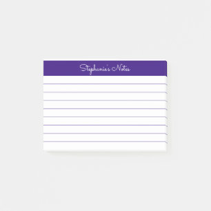 Post-it® Elégant minimaliste violet Linne Personnalisé