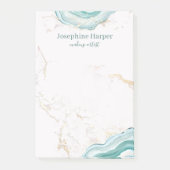 Post-it® Elégant Mint Green Geode Gold Parties scintillant  (Devant)