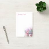 Post-it® Élégant Modèle d'aquarelle Script Rose (Bureau)
