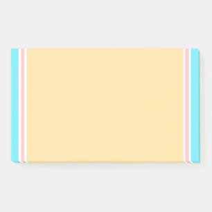 Post-it® Élégant Modèle moderne blanc bleu rose jaune