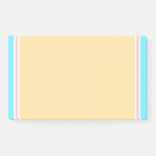 Post-it® Élégant Modèle moderne blanc bleu rose jaune (Devant)