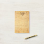 Post-it® Élégant Modèle Monogramme manuscrit classique (Sur un bureau)