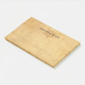 Post-it® Élégant Modèle Vintage monogramme manuscrit (Incliné)