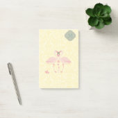 Post-it® Élégant moderne flamants mignons monogramme damas (Bureau)
