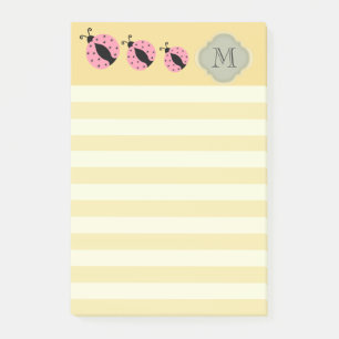 Post-it® Élégant moderne mignon bandes de coccinelle monogr
