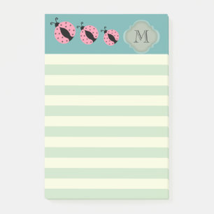 Post-it® Élégant moderne mignon bandes de coccinelle monogr