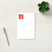 Post-it® Élégant Moderne Professionnel Monogramme Rouge Jau (Bureau)