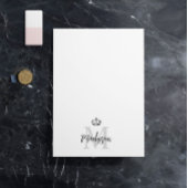 Post-it® Élégant monogramme et nom gris de la Couronne