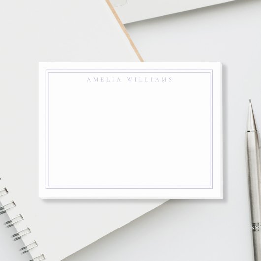 Post-it® Élégant Monogramme Minimaliste Lavande