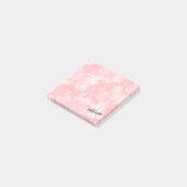Post-it® Élégant Monogramme rose Aquarelle tendance (Incliné)