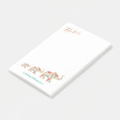 Post-it® Élégant Motif décoratif floral orné d'éléphant (Incliné)