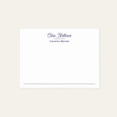 Post-it® Elegant Navy Blue Script Border 