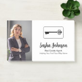 Post-it® Elegant Neutral Photo QR Code Real Estate (Bureau)