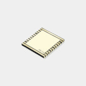 Post-it® Elégant nom personnalisé noir feuille d'or peint r (Incliné)